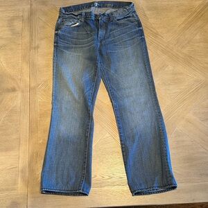 7 For All Mankind Men's Straight Blue Jeans